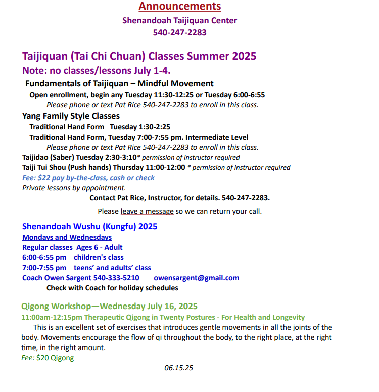 Announcement 061525